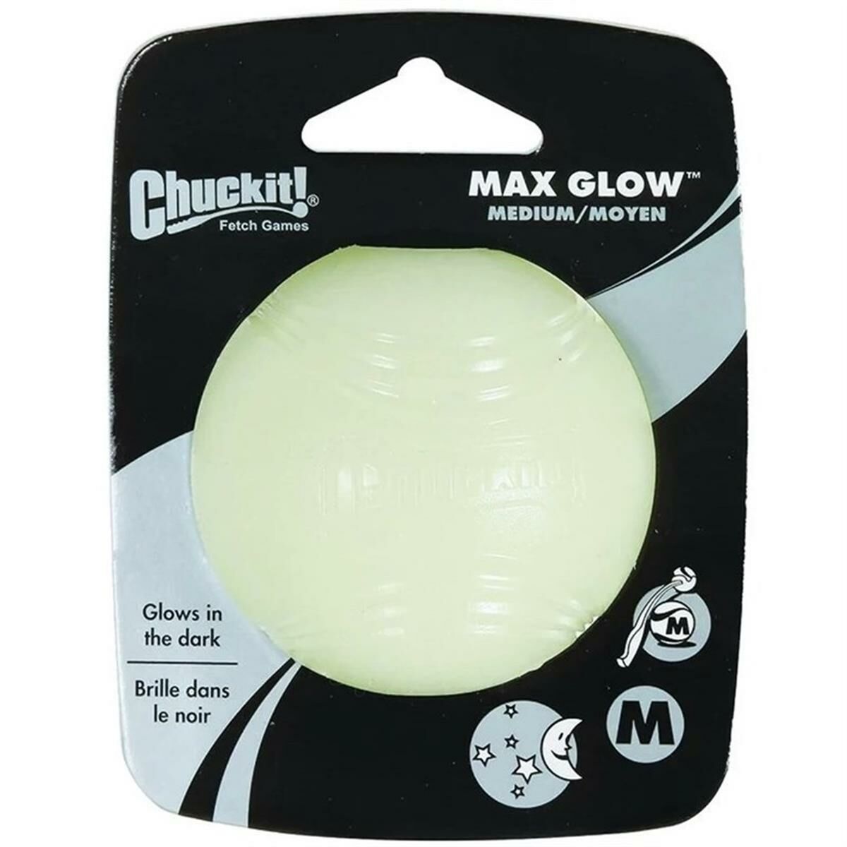 Chuckit! Max Glow Gece Parlayan Köpek Oyun Topu (Orta Boy) Köpek Oyuncağı
