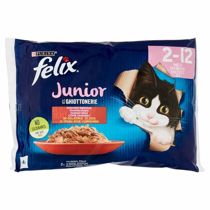 Felix Sığır ve Tavuk Yavru Kedi Maması 4'lü Paket