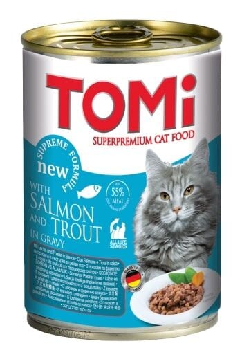 Tomi Kedi Somonlu Alabalıklı Yaş Kedi Maması 400g