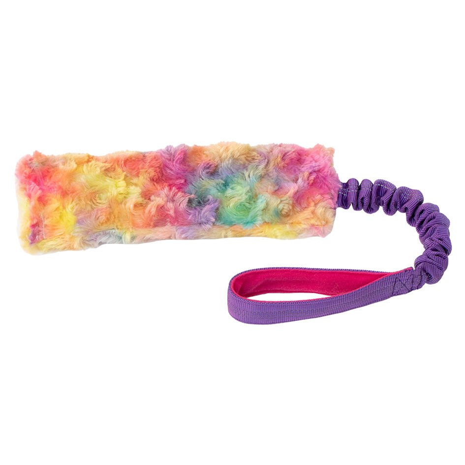 Eastland Bungee İpli Öten Peluş Oyuncak Gökkuşağı 52cm Köpek Oyuncağı