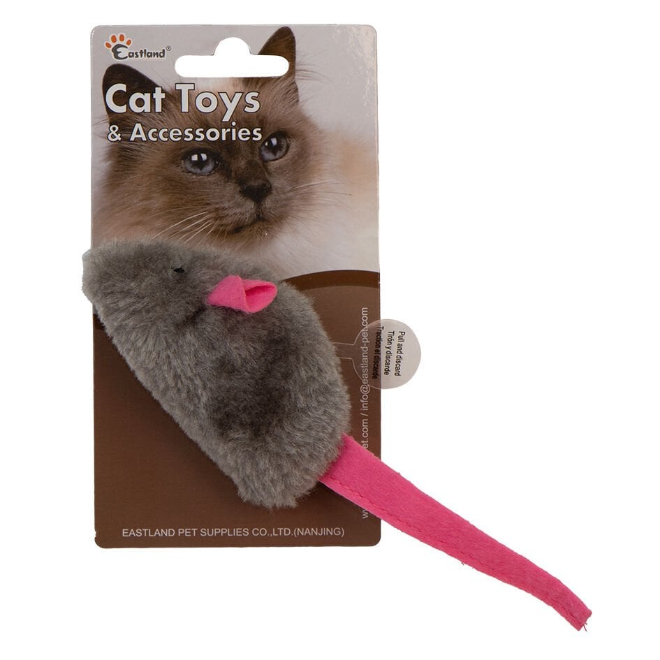 Eastland Catnipli Peluş Dijital Sesli Fare 8cm Kedi Oyuncağı
