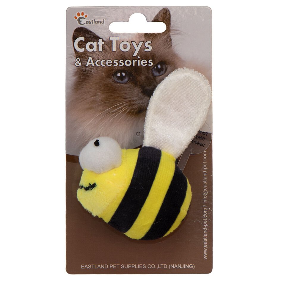 Eastland Catnipli Peluş Dijital Sesli Arı 6,5cm Kedi Oyuncağı