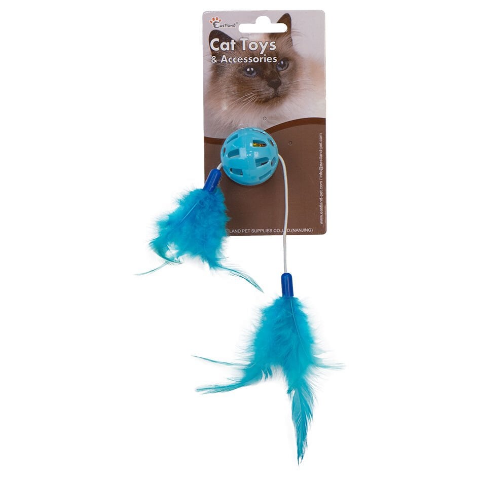 Eastland Tüylü Zilli Plastik Top-çap 4cm Kedi Oyuncağı