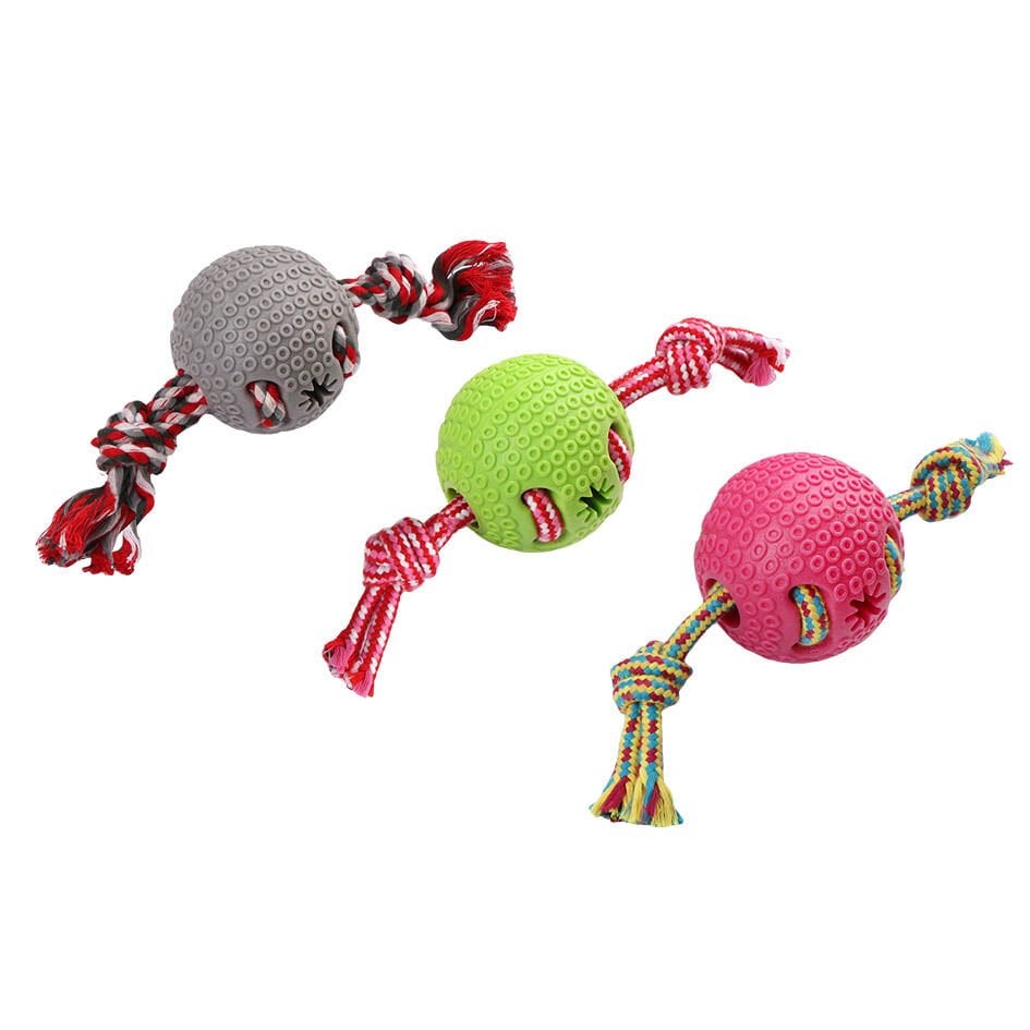 Eastland İpli Plastik Top 7 Cm Köpek Oyuncağı