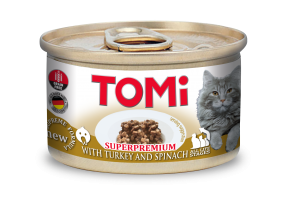 Tomi Kedi Hindili Ispanaklı Yaş Kedi Maması 85g