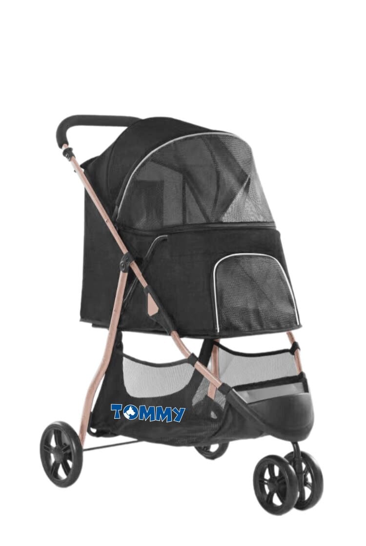 Tommy Evcil Hayvan Arabası Siyah 74.5*52.2*98cm Max 15kg