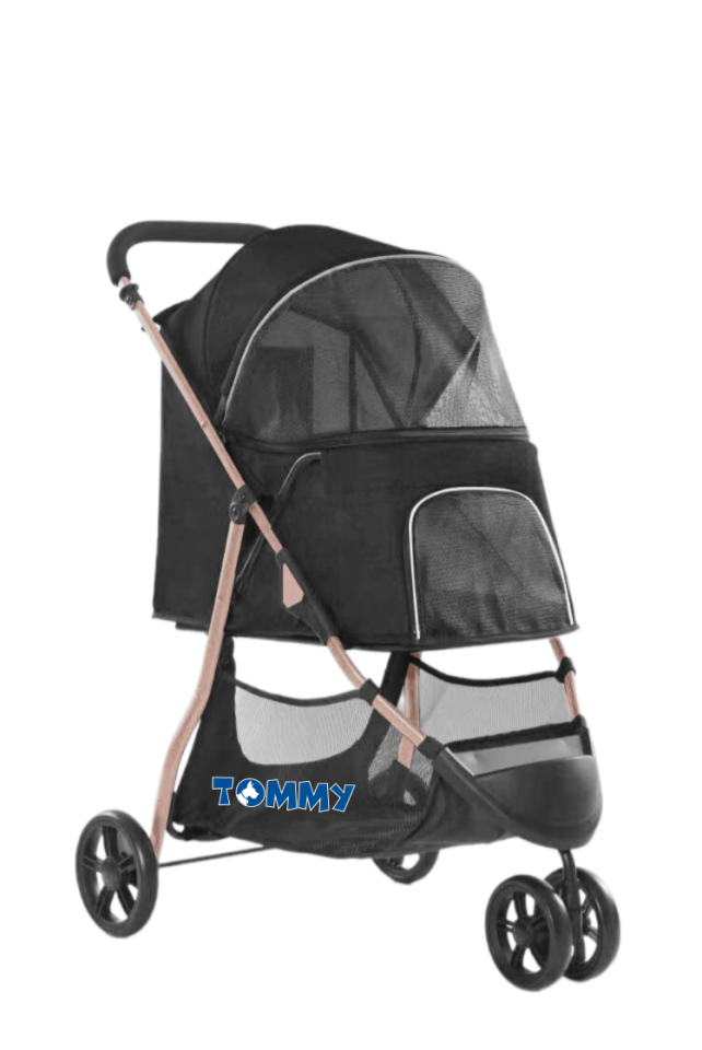 Tommy Evcil Hayvan Arabası Siyah 74.5*52.2*98cm Max 15kg