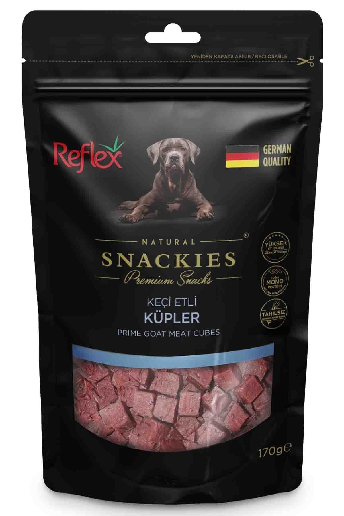 Reflex Snackies Natural Keçi Etli Küp Tahılsız Köpek Ödül Maması 170gr