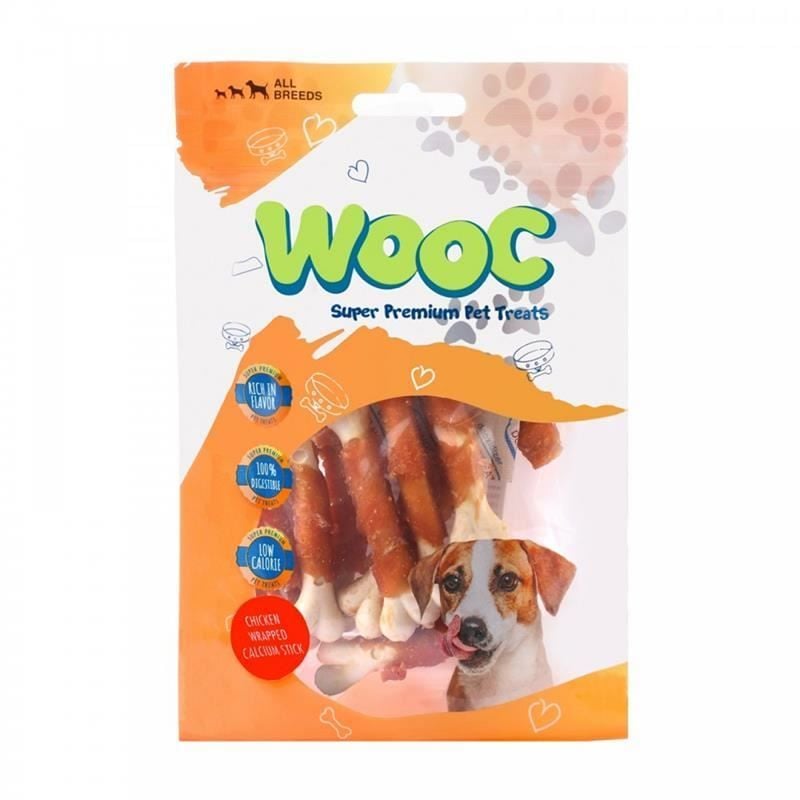 Wooc Tavuk Sargılı Kalsiyum Kemikli 80 gr Köpek Ödül Çubuğu