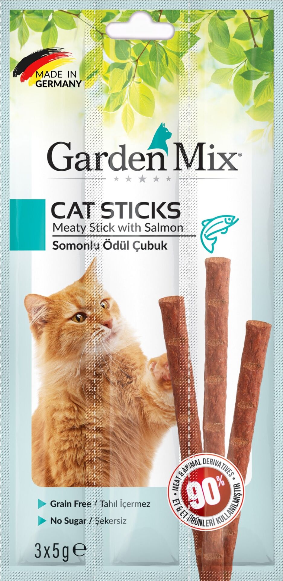 Gardenmix Somonlu Kedi Stick Ödül 3*5g