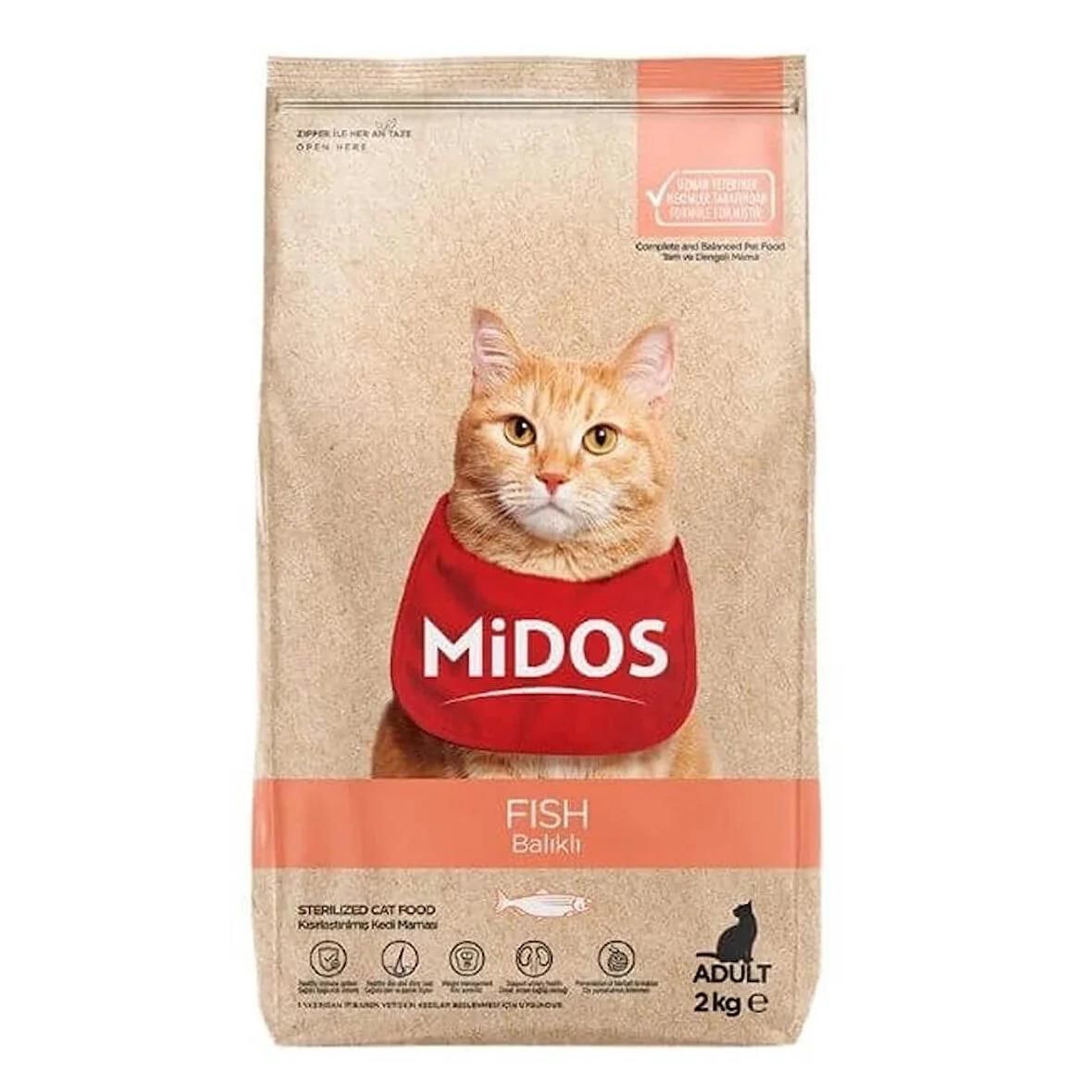 MİDOS Balıklı ve Pirinçli Kısırlaştırılmış Yetişkin kedi 15kg