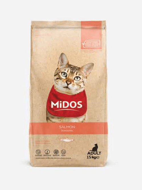 MİDOS Somonlu Ve Pirinçli (Hassas Irklar) Kedi 15kg