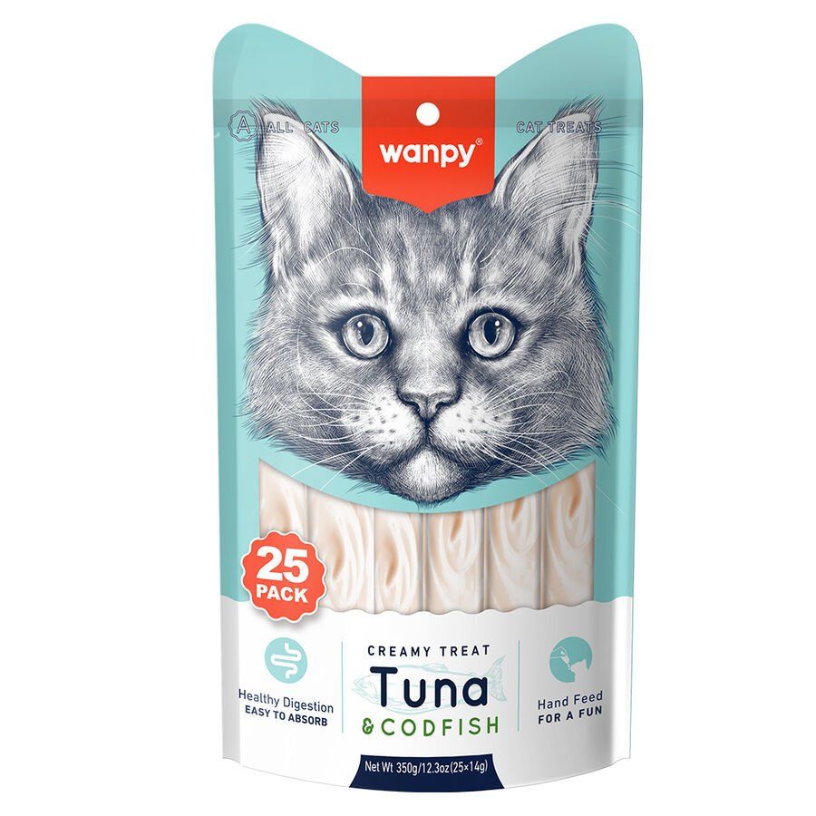 Wanpy Ton&Morina Balık Krema Kedi Ödül 25x14gr