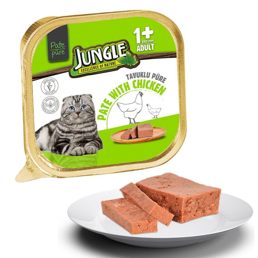 Jungle Sütlü ve Tavuklu Ezme Kedi Konservesi 100gr