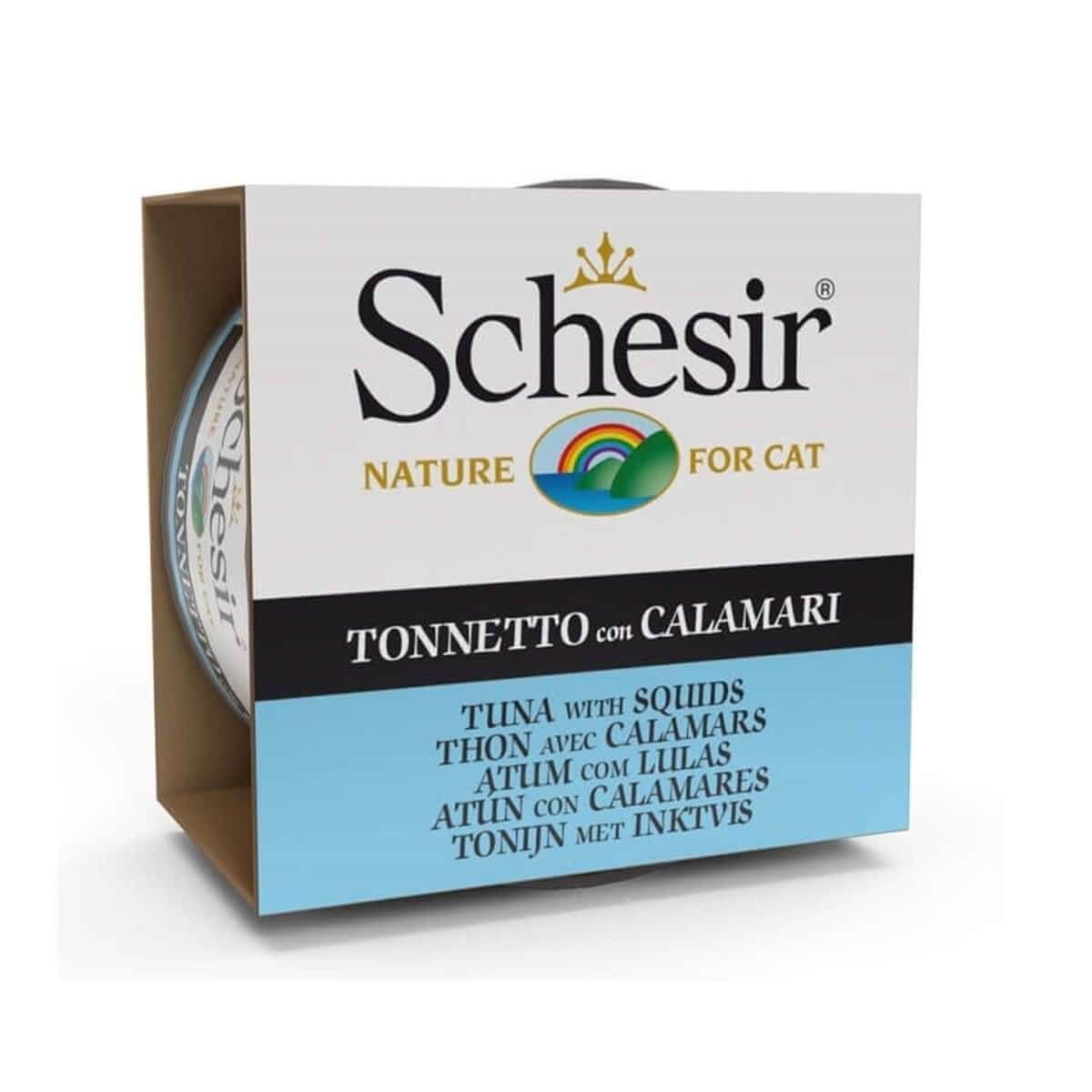 Schesir Ton Balıklı Kalamarlı Kedi Konservesi 85 Gr