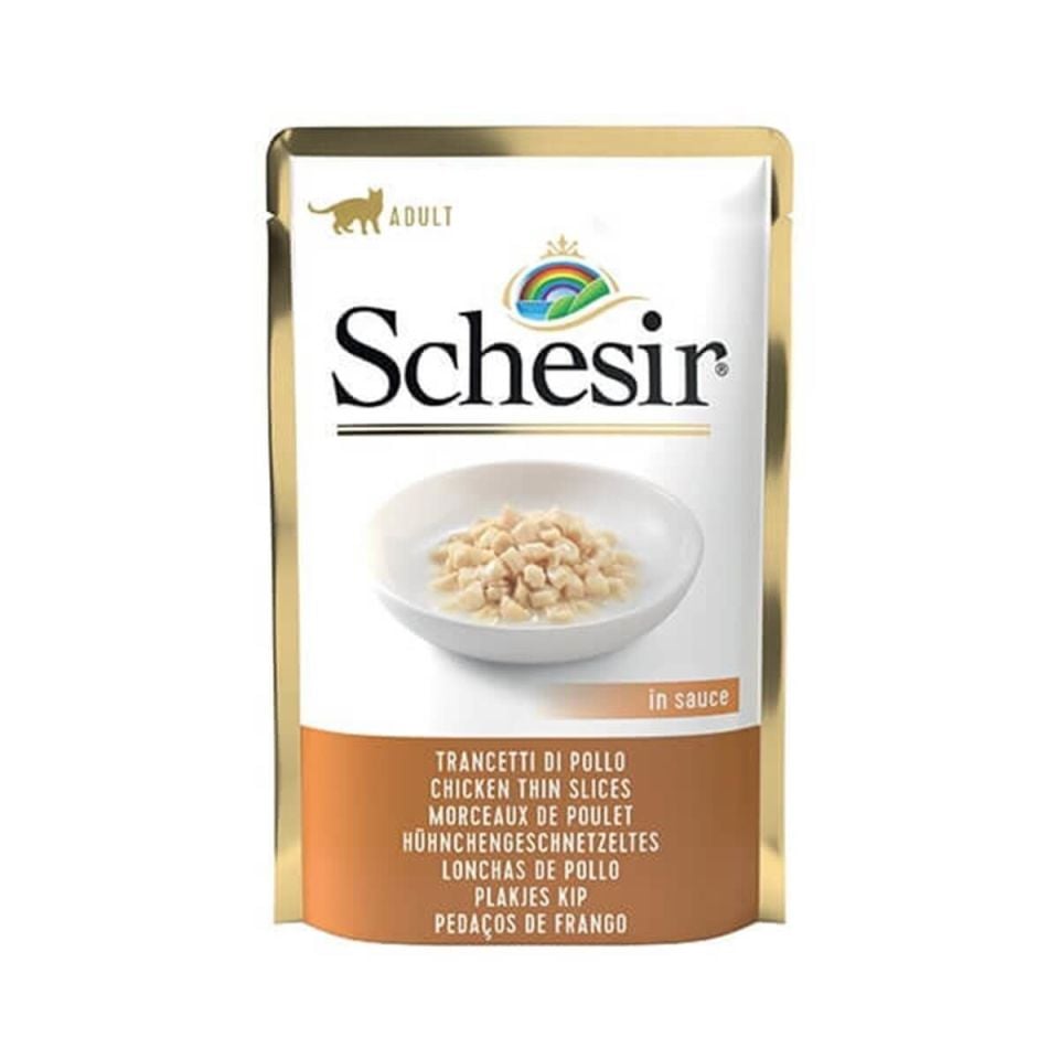 Schesir Sos İçinde Kıyılmış Tavuklu Yetişkin Kedi Konservesi 85gr