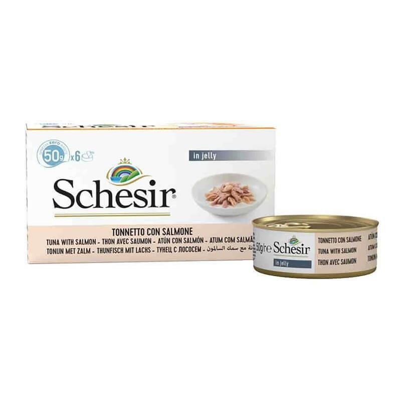 Schesir Jöle İçinde Somonlu Yetişkin Kedi Konservesi 6x50gr