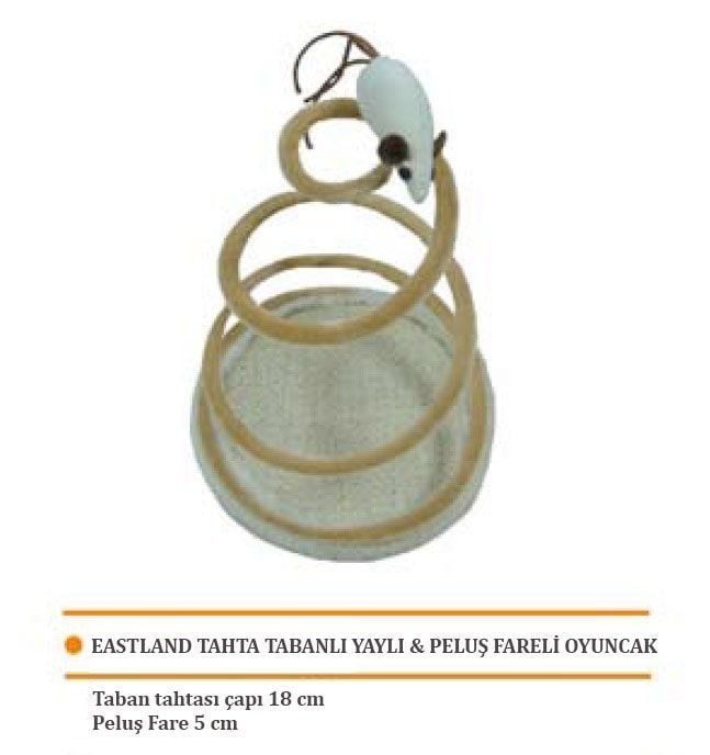 Eastland Tahta Tabanlı Yaylı Oyuncak Kedi Oyuncağı
