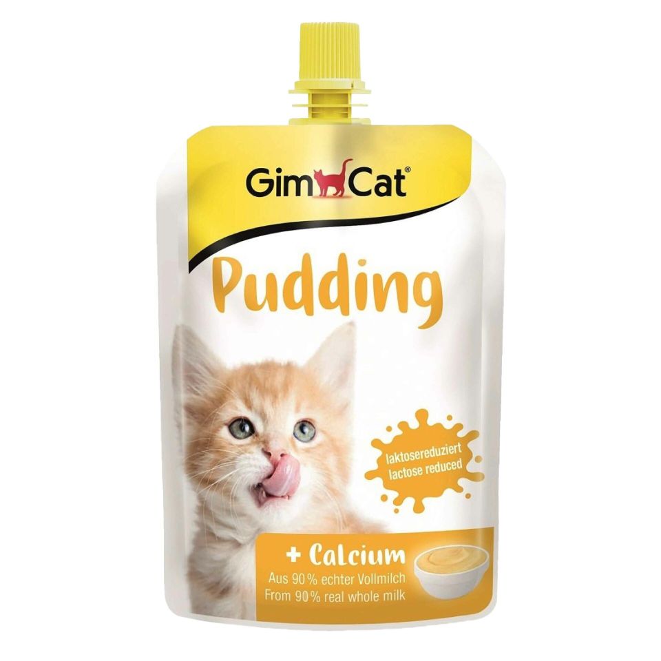 GimCat Sütlü Kalsiyum İlaveli Kedi Ödül Pudingi 150gr