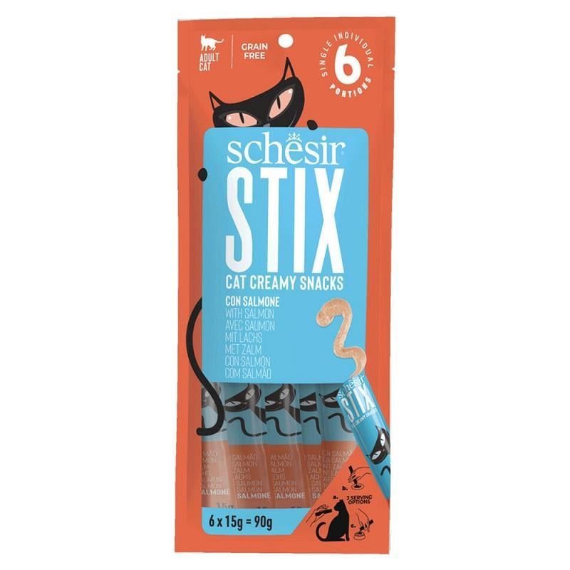 Schesir Cat Stix Somon Balıklı Krema Kedi Ödülü 6x15gr
