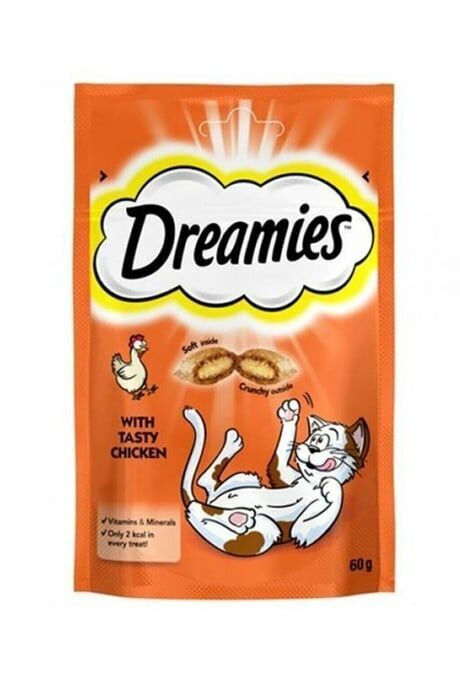 Dreamies İç Dolgulu Tavuklu Kedi Ödül Bisküvisi 60gr