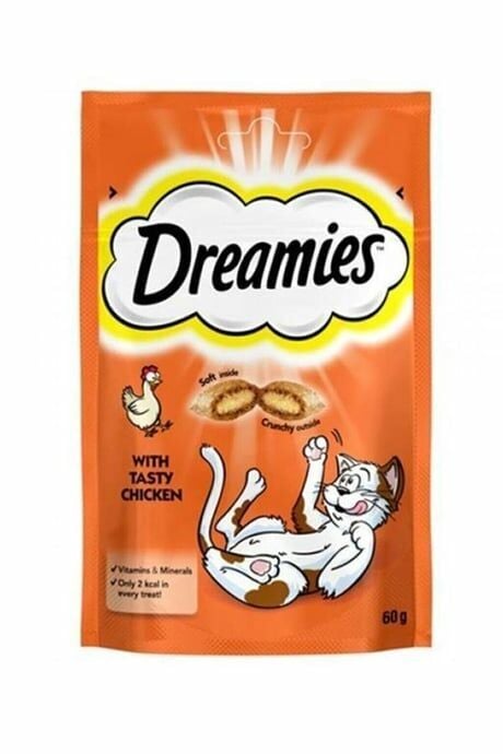 Dreamies İç Dolgulu Tavuklu Kedi Ödül Bisküvisi 60gr