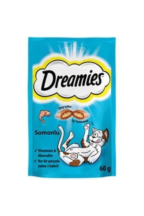 Dreamies İç Dolgulu Somonlu Kedi Ödül Bisküvisi 60gr