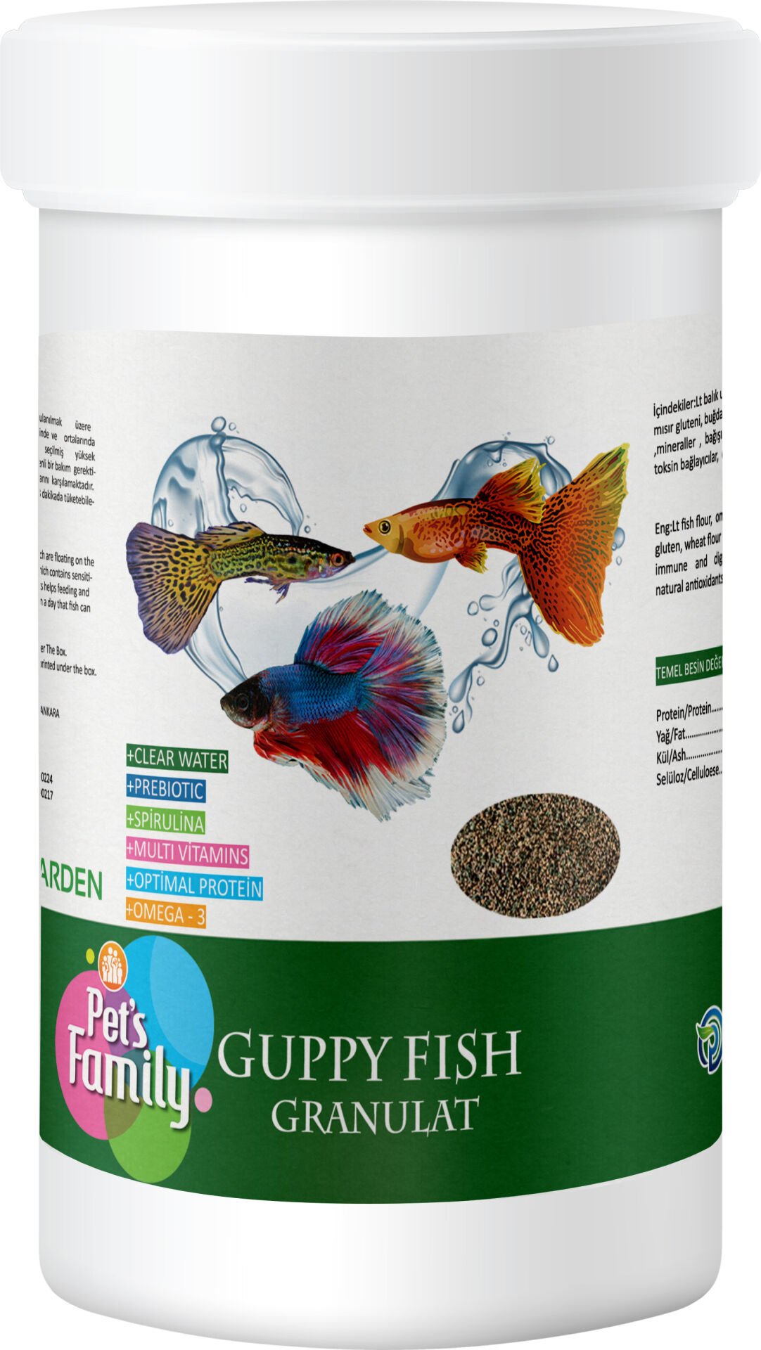 Pets Family Guppy Fısh Granulat 100ml/50g