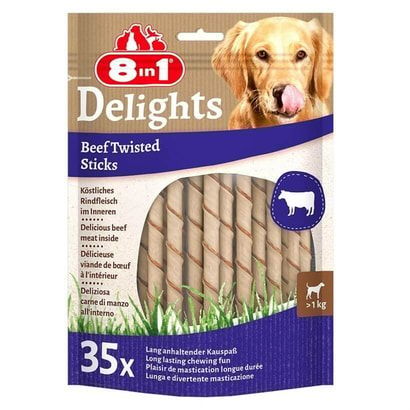 8in1 Delights Biftekli Ağız Sağlığı için Burgu Kemik (35'li) 190gr