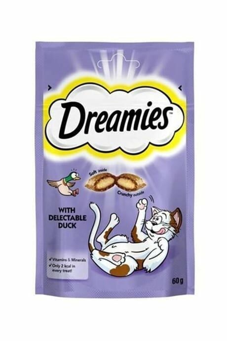 Dreamies İç Dolgulu Ördekli Kedi Ödül Bisküvisi 60gr