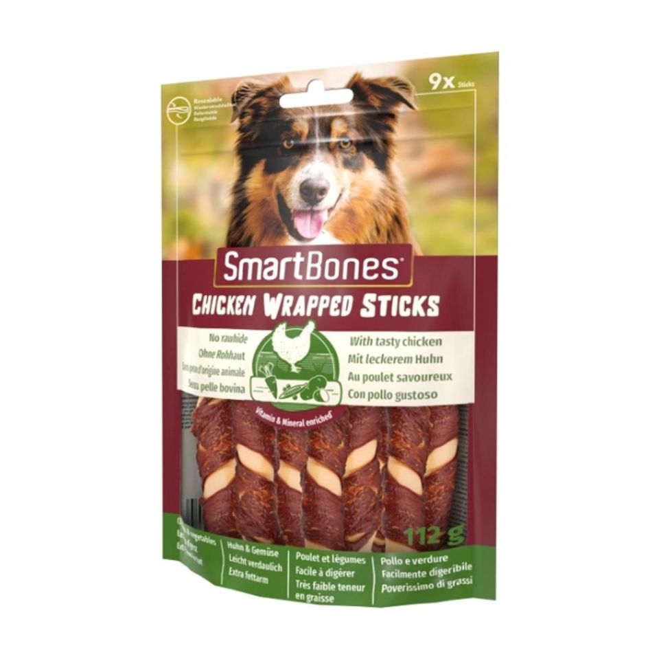 Smart Bones Tavuk Sargılı Küçük Irk Köpek Ödül Maması 112gr (9'lu)