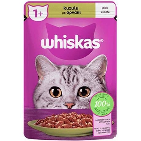 Whiskas Pouch Jöle İçinde Kuzulu Yetişkin Kedi Konservesi 85gr