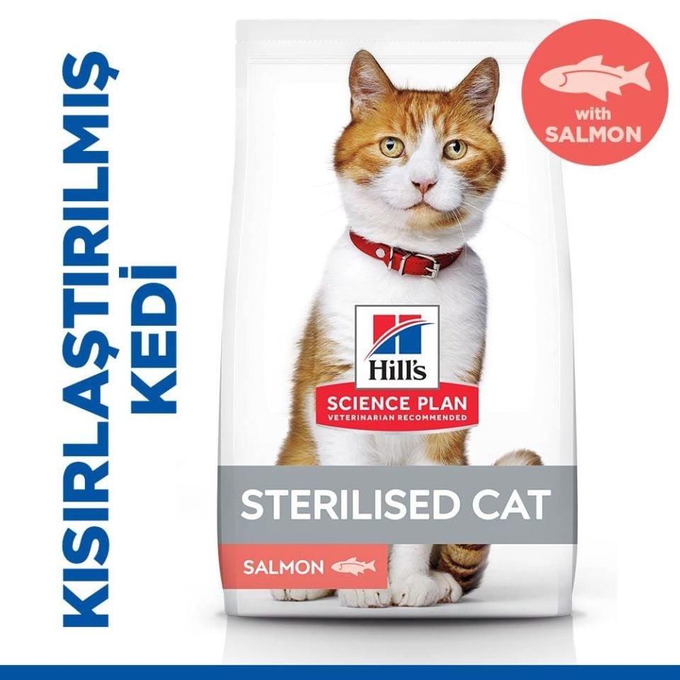Hill's SP Somon Kısırlaştırılmış Yetişkin Kedi Maması 15 KG