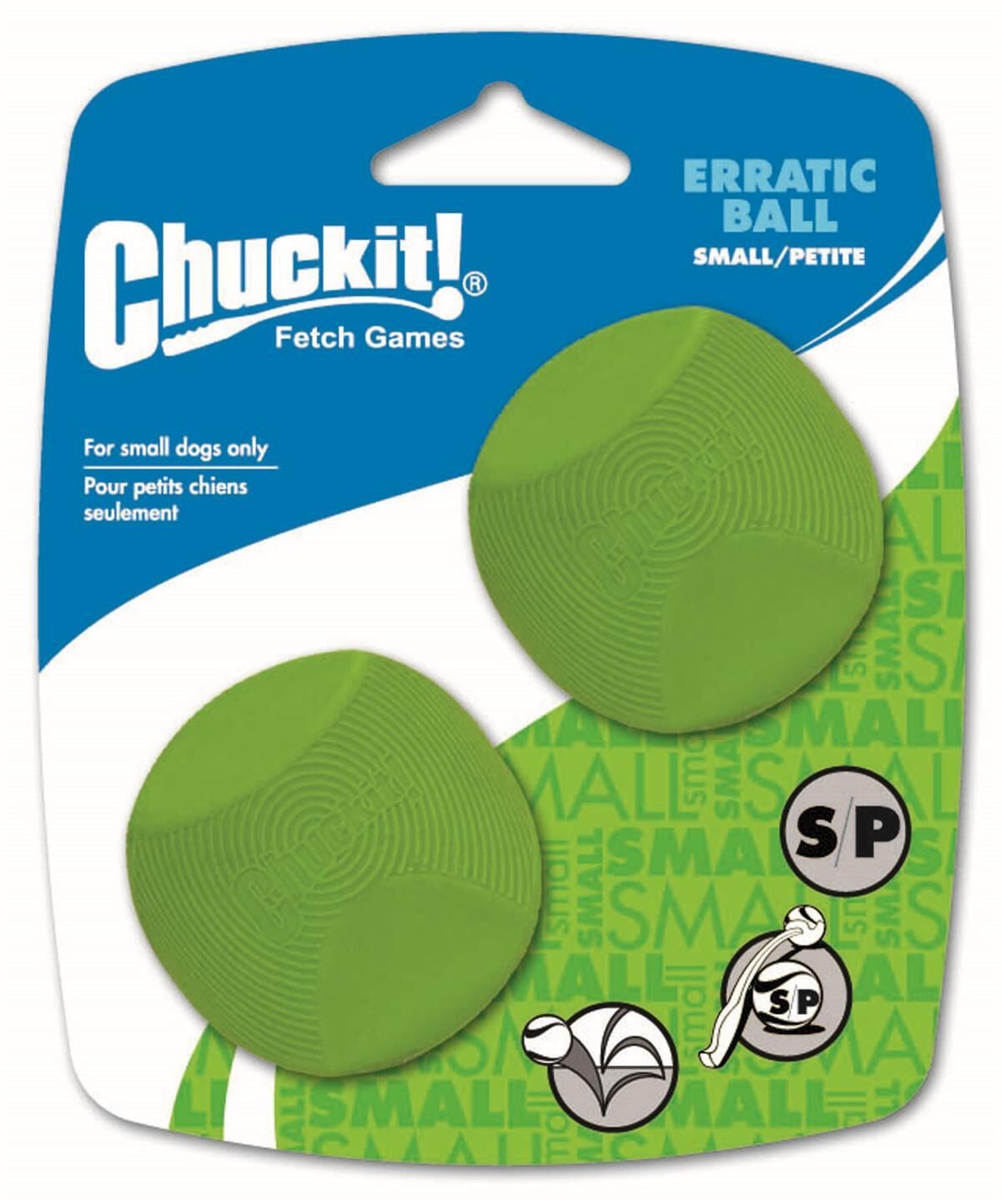 Chuckit! Erratic Ball 2'li Köpek Oyun Topu (Küçük Boy)