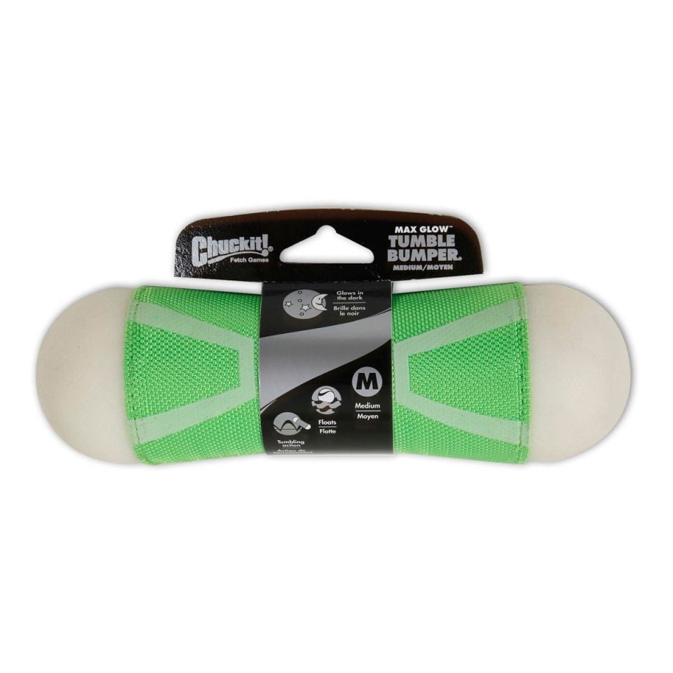 Chuckit! Tumble Bumper Max Glow Gece Parlayan Köpek Oyuncağı (Orta Boy)
