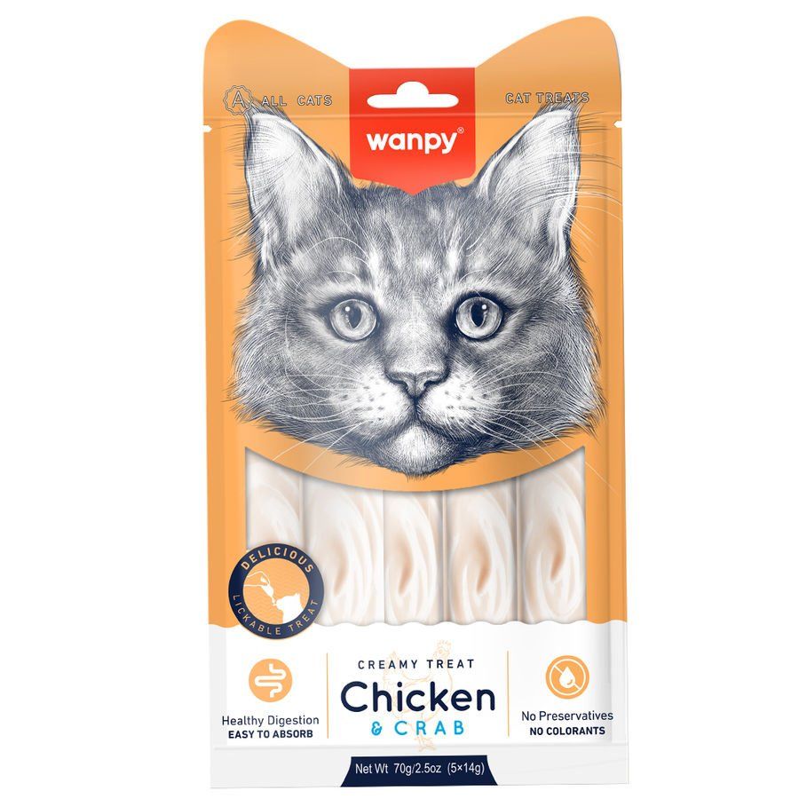 Wanpy Tavuk-Yengeç Krema Kedi Ödülü 5x14 gr