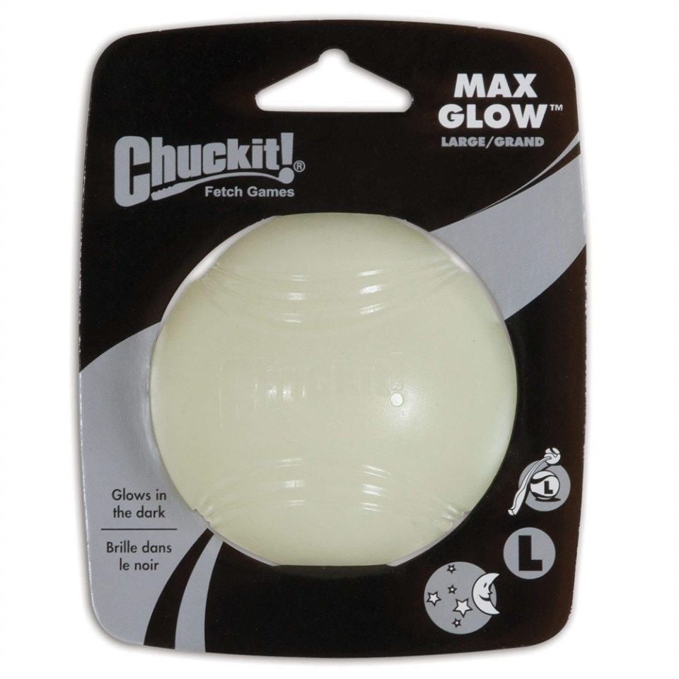 Chuckit! Max Glow Gece Parlayan Köpek Oyun Topu (Büyük Boy) Köpek Oyuncağı