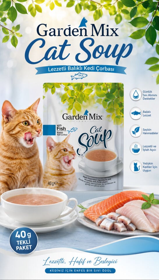 Gardenmix Balıklı Kedi Çorbası 40gr