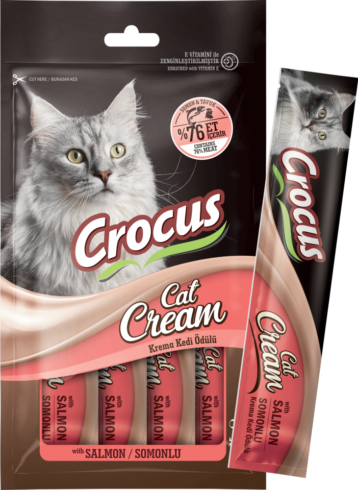 Crocus Somonlu Krema Kedi Ödülü 4x15g