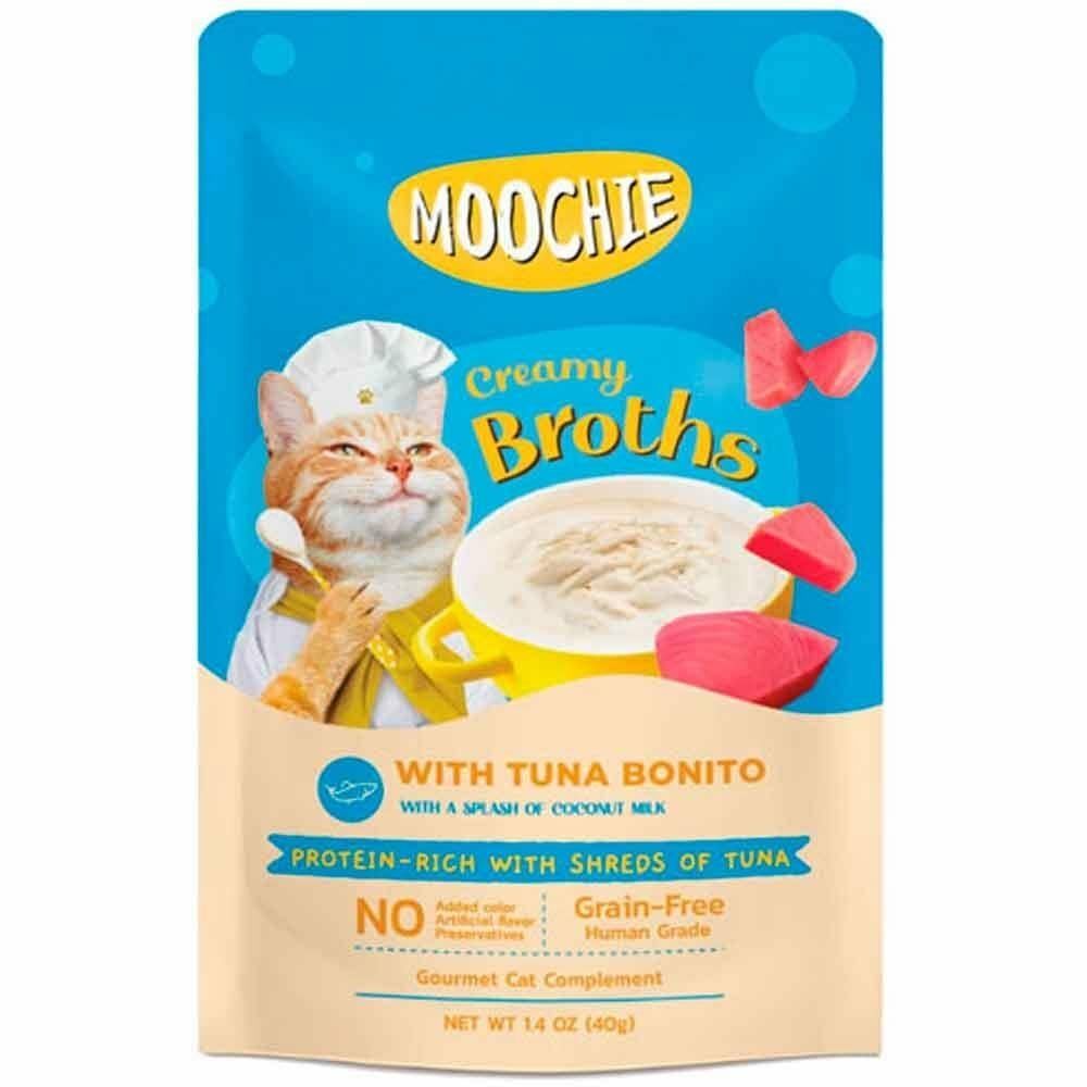 MOOCHIE Parça Ton Balıklı ve Palamutlu Tahılsız Kedi Çorbası 40gr