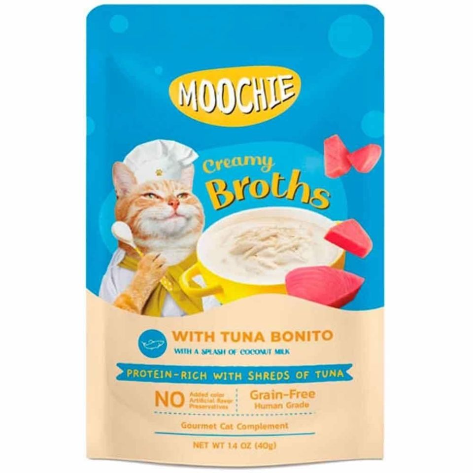 MOOCHIE Parça Ton Balıklı ve Palamutlu Tahılsız Kedi Çorbası 40gr