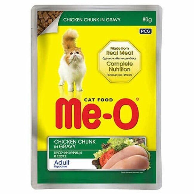 Me-O Pouch Sos İçinde Tavuk Etli Kedi Konservesi 80gr