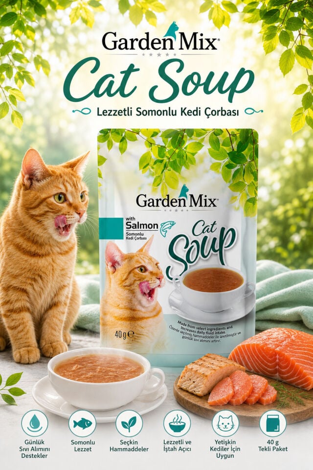 Gardenmix Somonlu Kedi Çorbası 40gr