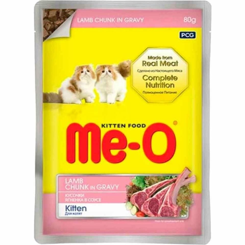 Me-O Pouch Sos İçinde Kuzu Etli Yavru Kedi Konservesi 80gr