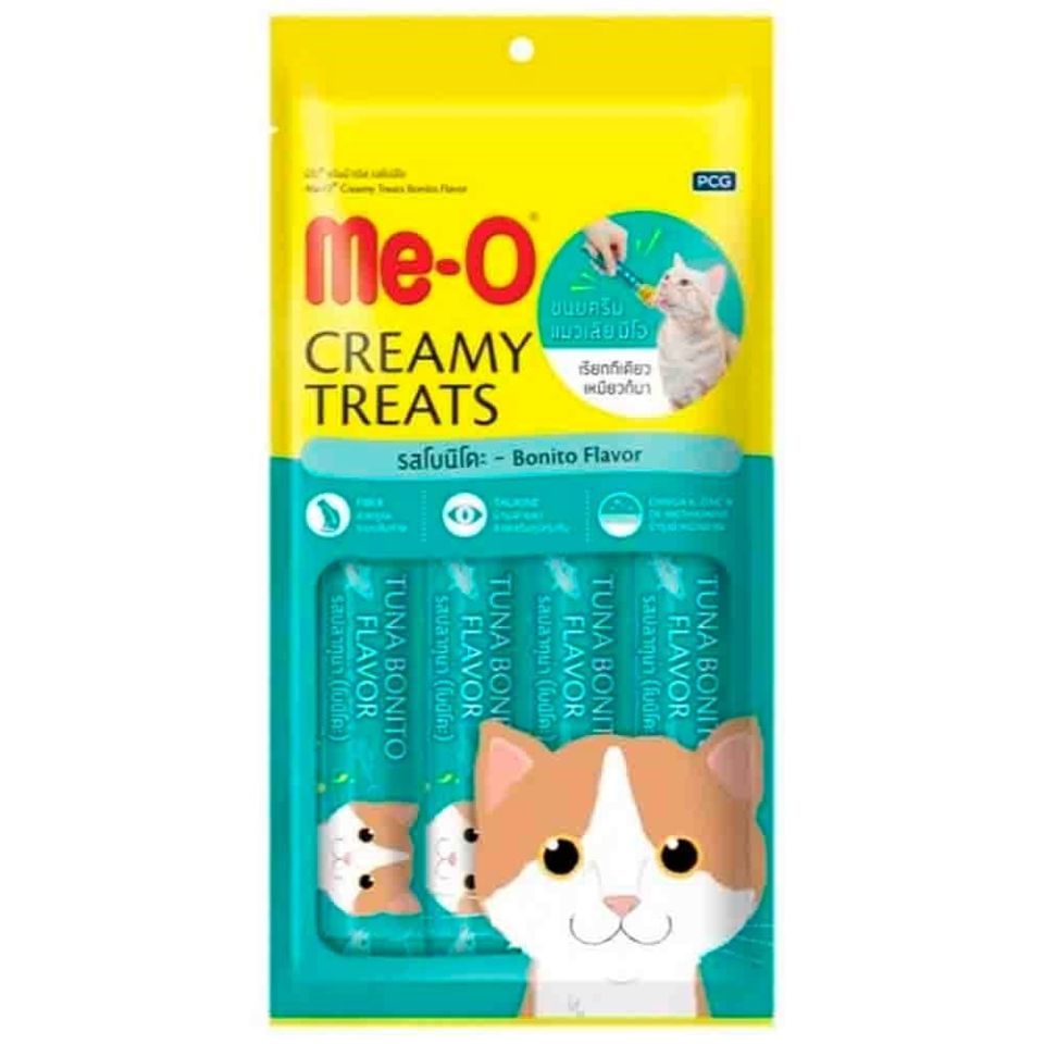 Me-O Creamy Treats Kurutulmuş Ton Balıklı Ek Besin ve Kedi Ödülü 4x15gr