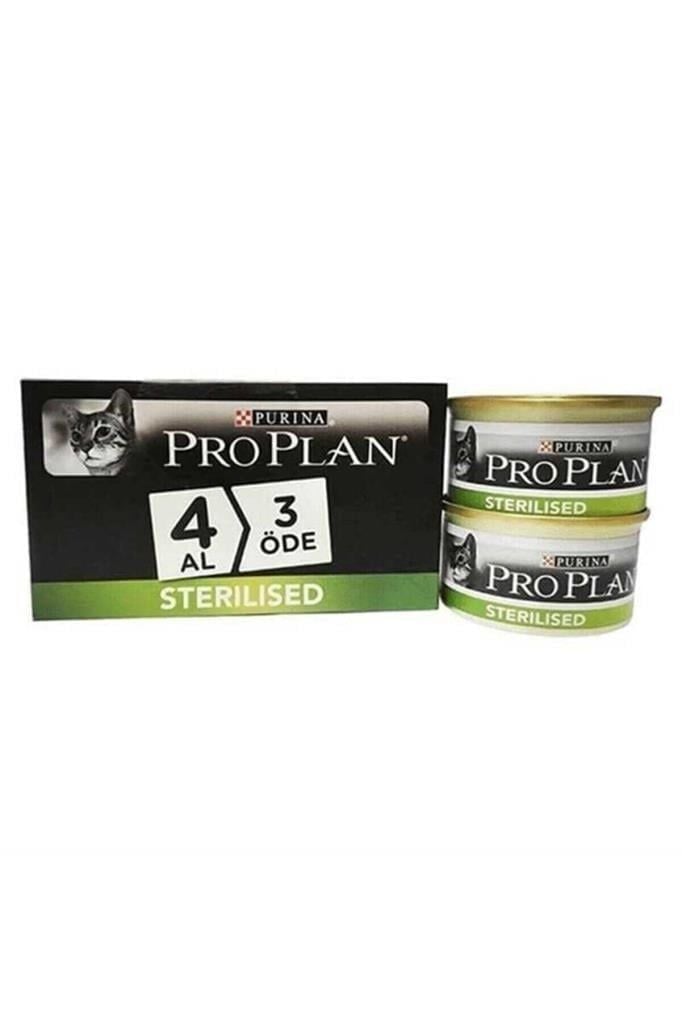 Pro Plan Kısırlaştırılmış Somon Balıklı Kedi Konservesi 85 gr 4 Al 3 Öde