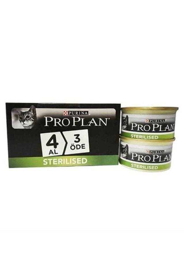 Pro Plan Kısırlaştırılmış Somon Balıklı Kedi Konservesi 85 gr 4 Al 3 Öde