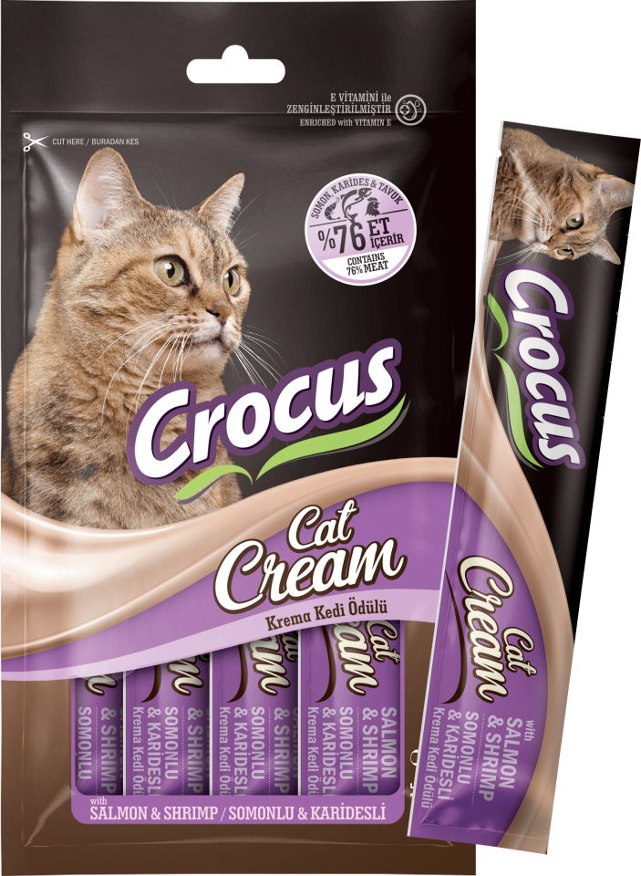 Crocus Somonlu Ve Karidesli Krema Kedi Ödülü 4x15g