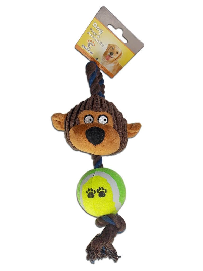 Eastland Maymun Ve Tenıs Toplu Stres Ipı 35x12 Cm Köpek Oyuncağı