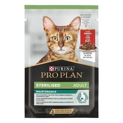 Pro Plan Kısırlaştırılmış Sığır Etli Pouch Kedi Konservesi 85 Gr